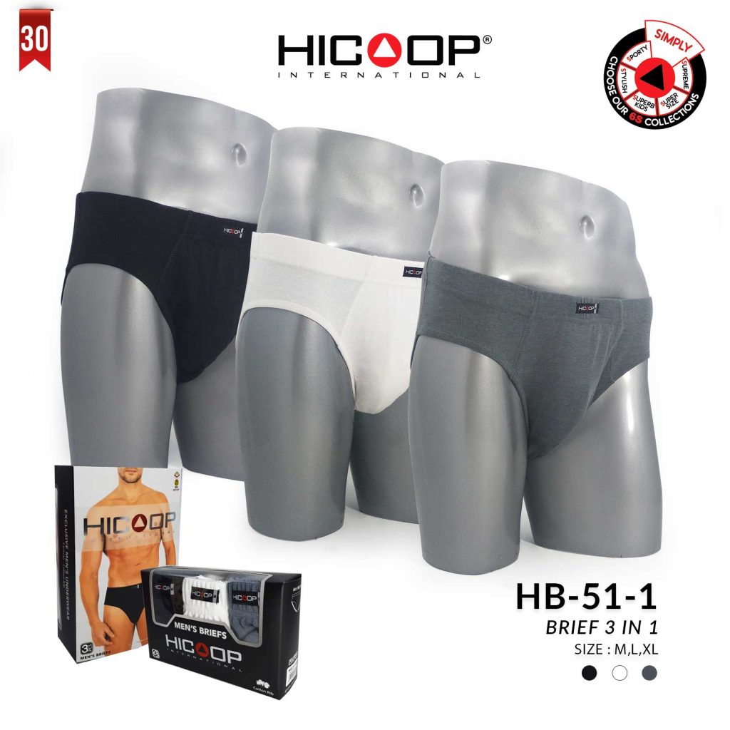  HICOOP  MEN CELANA  BRIEF HB 51 1 BRIEF 3 IN 1 HICOOP  